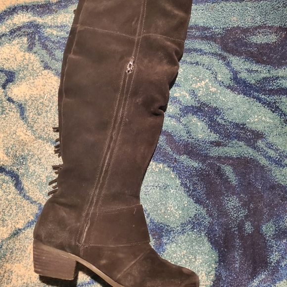 EUC KNEE HIGH FRINGE BOOTS SZ 10 - Picture 5 of 12